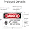 Signmission High Voltage Inside Do Not Open Danger Sign, Vinyl Decal, 7in W x 5in L, 2PK OS-2PACK-DS-D-57-L-1333 - alternate 2